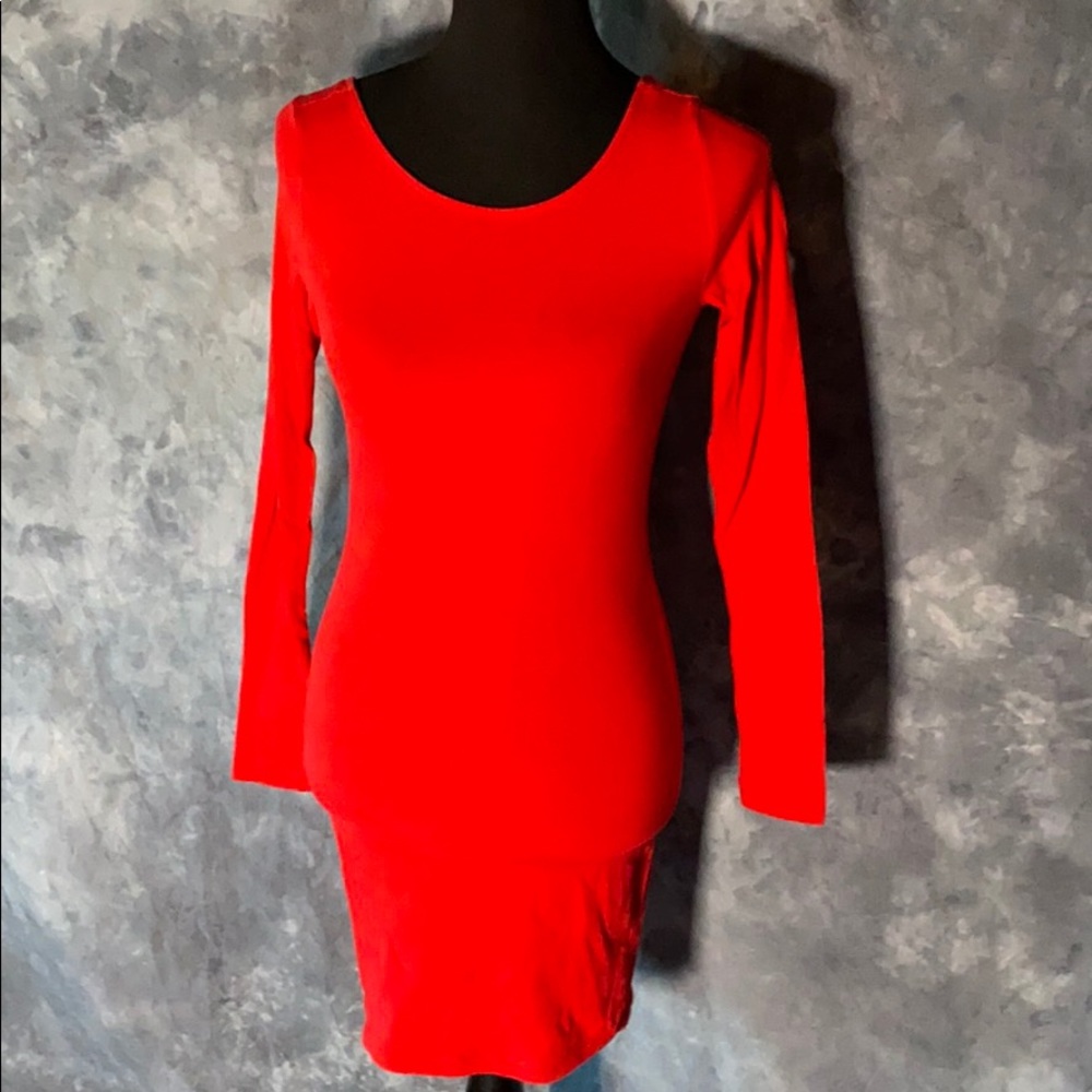 💚 3 for $15 💚   Forever 21 Long Sleeve Criss-Cross Distressed Dress size Small - Picture 5 of 16